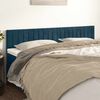 vidaXL T&ecirc;tes de lit Bleu fonc&eacute; 160 x 5 x 78/88 cm Velours
