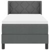 vidaXL Lit &agrave; ressorts avec matelas Gris fonc&eacute; 200 x 80 cm tissu
