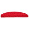 vidaXL Tapis d'escalier 20 pi&egrave;ces 56 x 17 x 3 cm Rouge Demi-rond