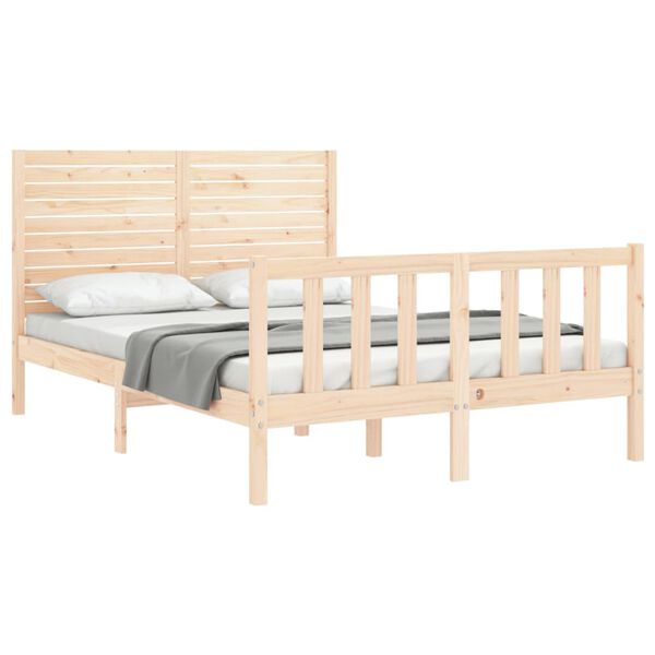 vidaXL Cadre de lit sans matelas bois de pin massif