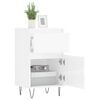 vidaXL Buffets 2 pcs blanc brillant 40x35x70 cm bois d'ing&eacute;nierie