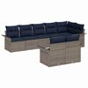 vidaXL Ensemble de canap&eacute; de jardin 8 pc Gris polyrotin