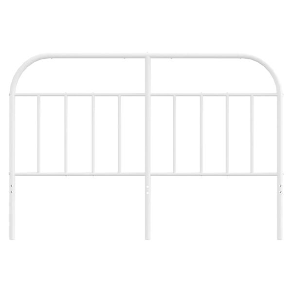 vidaXL T&ecirc;te de lit m&eacute;tal blanc 135 cm