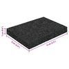 vidaXL Tapis de patio en granulat de caoutchouc Noir 6 x 9 x 1 cm