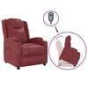 vidaXL Fauteuil Rouge bordeaux Similicuir
