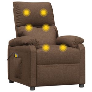 vidaXL Fauteuil de massage Marron Tissu