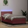vidaXL Sommier &agrave; lattes de lit avec matelas et LED rose 80x220 cm velours