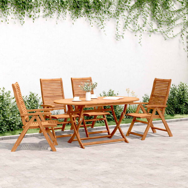 vidaXL Chaises inclinables de jardin lot de 4 bois massif acacia