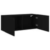 vidaXL Meuble TV mural noir 100x30x41 cm