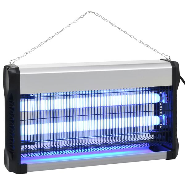 vidaXL Lampe anti-insectes Noir Aluminium ABS 30 W