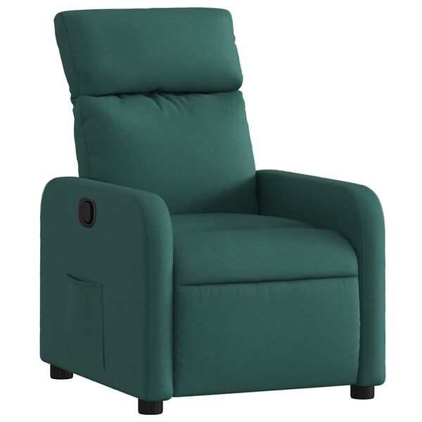 vidaXL Fauteuil inclinable Vert fonc&eacute; Tissu