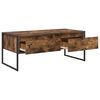 vidaXL Table basse Ch&ecirc;ne Fum&eacute; 100 x 46 x 40 cm Bois d'ing&eacute;nierie