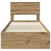 vidaXL Cadre de lit Ch&ecirc;ne artisanal 90 x 190 cm Bois d'ing&eacute;nierie