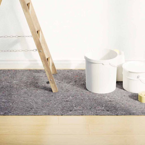 vidaXL Polaires de peintre antid&eacute;rapantes 2 pcs 25 m 180 g/m&sup2; gris