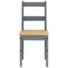 vidaXL Chaises à manger lot de 2 Panama gris bois massif de pin