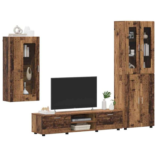vidaXL Ensemble meuble TV FLORIN Bois ancien Bois d'ing&eacute;nierie