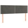 vidaXL Sommier &agrave; lattes de lit et matelas Gris fonc&eacute; 140x190cm Velours
