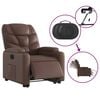vidaXL Fauteuil inclinable &eacute;lectrique marron similicuir