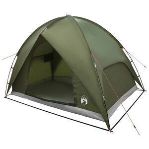 vidaXL Tente de camping avec un abri imperm&eacute;able D&ocirc;me Vert olive