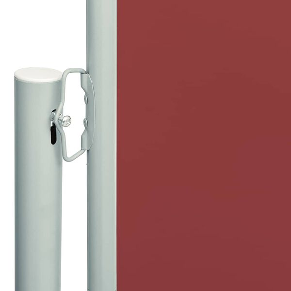 vidaXL Auvent lat&eacute;ral r&eacute;tractable de patio 220x600 cm Rouge