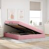 vidaXL Lit avec rangement et matelas Rose 180 x 200 cm Velours