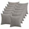 vidaXL Housse de coussin 12 pc ALMELO Gris clair 50 x 50 cm