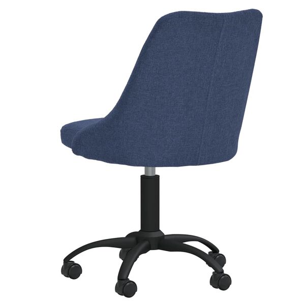 vidaXL Chaise pivotante &agrave; manger Bleu Tissu