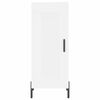 vidaXL Buffet haut Blanc 34,5x34x180 cm Bois d'ing&eacute;nierie