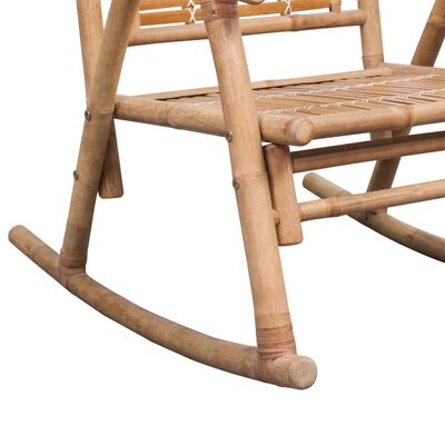 vidaXL Chaise à bascule en bambou
