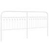 vidaXL T&ecirc;te de lit de remplacement m&eacute;tal blanc 200 cm