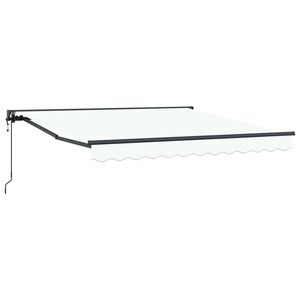 vidaXL Auvent R&eacute;tractable Blanc 300 x 250 cm Aluminium et Tissu