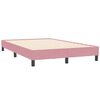 vidaXL Sommier &agrave; lattes de lit avec matelas et LED rose 120x210 cm velours