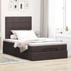 VidaXL Cadre de lit ottoman avec matelas marron fonc&eacute; 120x190 cm tissu