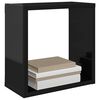 vidaXL &Eacute;tag&egrave;res cube murales 4 pcs noir brillant 30x15x30 cm