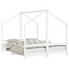 vidaXL Cadre de lit d'enfant blanc 2x(80x200) cm bois de pin massif