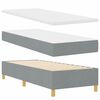 vidaXL Lit &agrave; ressorts avec matelas Gris clair 140 x 200 cm tissu