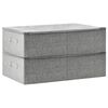 vidaXL Boîtes de rangement 2 pcs Tissu 70x40x18 cm Gris