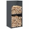 vidaXL Portant de bois chauffage anthracite 40x30x80 cm
