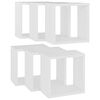 vidaXL &Eacute;tag&egrave;res cube murales 6 pcs Blanc 26x15x26 cm