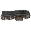 vidaXL Ensemble de canap&eacute; de jardin 7 pc Gris et Gris fonc&eacute; polyrotin