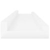 vidaXL &Eacute;tag&egrave;res murales 4 pcs Blanc brillant 60x9x3 cm