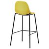 vidaXL Ensemble de bar 3 pcs Tissu Jaune