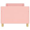 vidaXL Cadre de lit pour enfants avec t&ecirc;te de lit Rose 80 x 160 cm