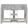 vidaXL Lit Superpos&eacute; pour Enfants avec matelas Gris b&eacute;ton 80 x 160 cm