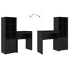 vidaXL Bureau avec tiroir 2 pcs Ch&ecirc;ne noir