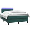 vidaXL Sommier &agrave; lattes de lit et matelas et LED vert fonc&eacute; 120x220cm velours