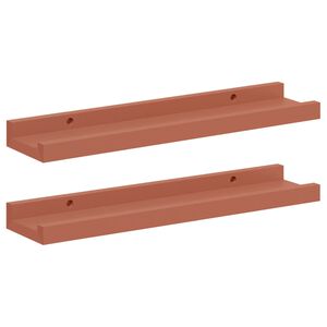 vidaXL &Eacute;tag&egrave;re Murale Montage mural 2 pc Rouge 40 x 9 x 3 cm