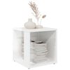 vidaXL Table d'appoint Blanc brillant 33x33x34,5 cm Agglom&eacute;r&eacute;