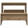 vidaXL Ensemble table &agrave; manger et bancs 3 pcs bois d'ing&eacute;nierie
