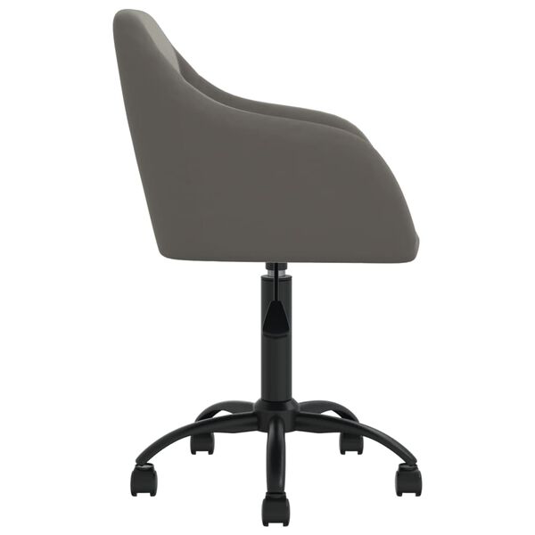 vidaXL Chaises pivotantes &agrave; manger lot de 4 gris fonc&eacute; velours